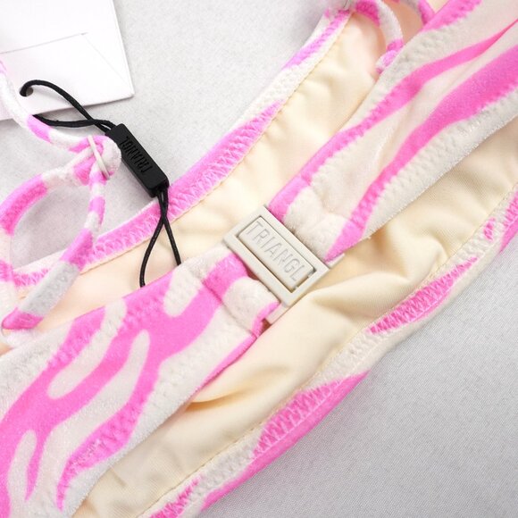 Triangl Pink Plaz Velvet Crop Bikini Top & Bottom Set in Size XXS - NWT - Picture 4 of 12